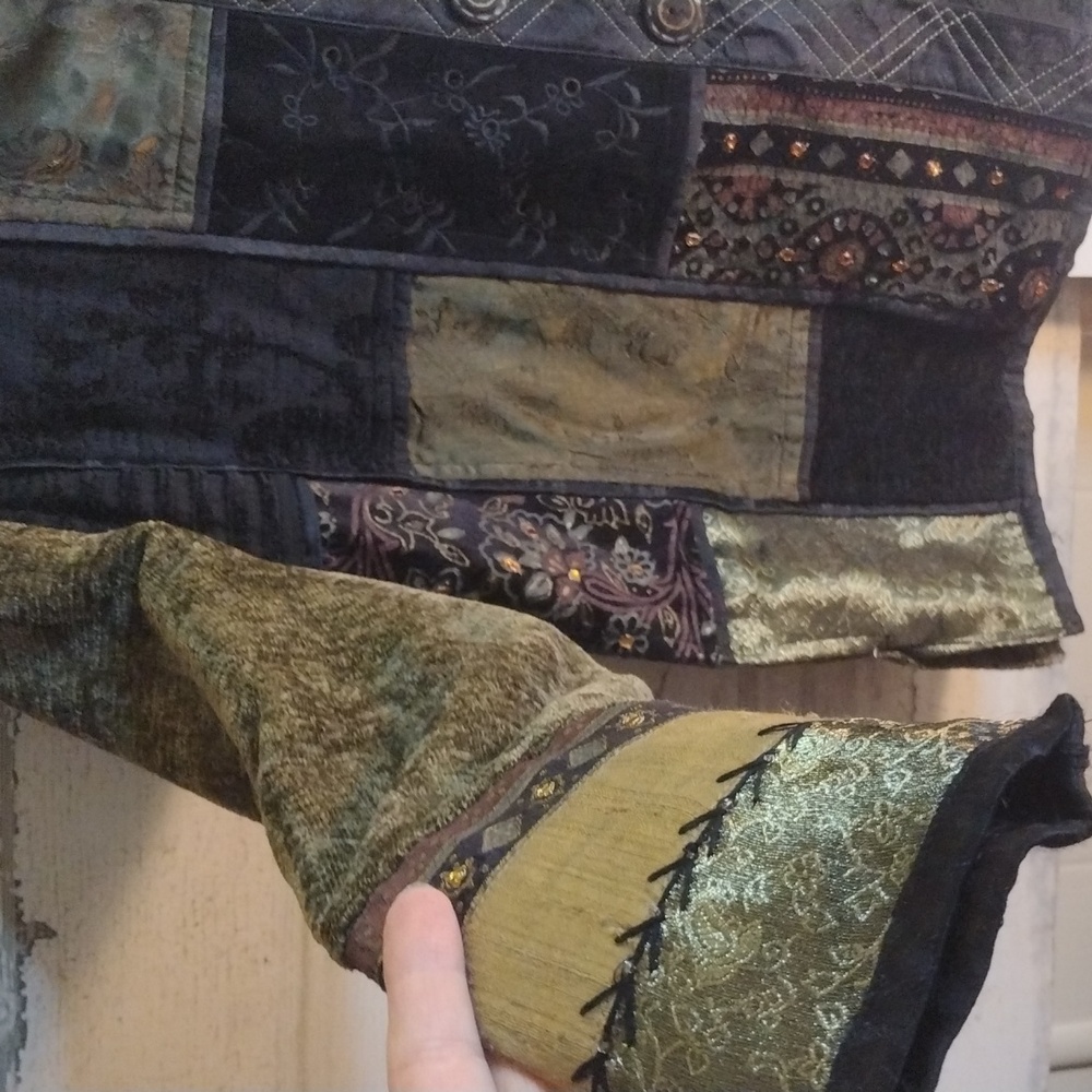 Robin Clayton Designs Int. Vintage patchwork jacket sz S-M - Picture 8 of 16